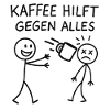 Coffee helps against everything stick figure