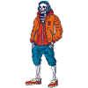 Music-loving skeleton