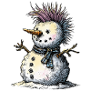 Punk Snowman Winter Humor