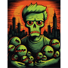 Neon Zombie with Skeleton Balls