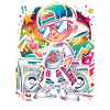 Illustration d’artiste graffiti cool hip hop