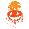 Halloween Pumpkin & Blood Moon – Scary Design