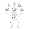 Skeleton juggling with skulls art