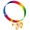 Motif de collier arc-en-ciel avec pendentifs