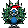 Peacock Bird Christmas