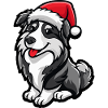 Border Collie Dog Christmas