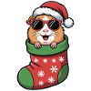 Hamster im Weihnachtsstiefel