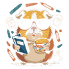 Book Hero Hamster with Burger