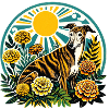 Sunlit Floral Greyhound