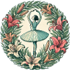 Floral Circle Ballerina Dance