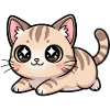 Kawaii Beige Kitten Eyes Charm