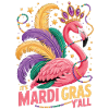 Mardi Gras Flamingo T-Shirt