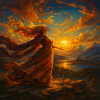 Sunset Gown in Amber Light
