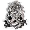 Monochrome line ornament
