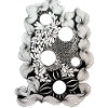 Black Flower Ring Pattern