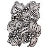 Black and white leaf pattern