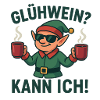 Glühwein Elf mit zwei Tassen