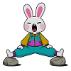 Rabbit in Zen Yoga Position