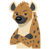 Cheeky hyena joke figure