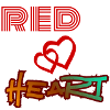 Red heart, graffiti heart