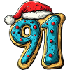 91 Number Cookie Christmas