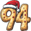 94 Number Cookie Christmas