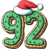 92 Number Cookie Christmas