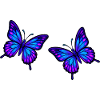 Butterflies Neon Blue