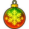 Christmas Ball Snowflake Ornament