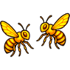 Glowing honey bees