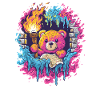 Fabelteddy im Farbfluss