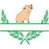 Pig Laurel Wreath with Namespace