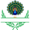 Peacock Laurel Wreath with Namespace