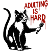 Cat paints growing up