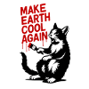 Make Earth Cool Again Wolf Print