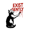 Exist Gently Cat Print
