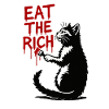Black Cat Red Drop Text