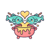 Heart Fish in Kawaii Jar