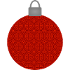Rotes Rundmuster Weihnachtskugel