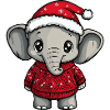 Elephant Christmas Xmas