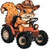 Eichhörnchen Traktor Farmer