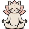 Zen Yoga Cat in Lotus Position - Mindful & Sweet