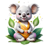 Kleiner Koala im Blätterkreis