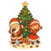 Dabbing Weihnachtsmann, Paar Shirt, lustig