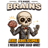 Brain Spell Skeleton Humor