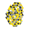 Geometric triangle pattern Sunny Yellow