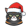 Grim Christmas cat anti christmas cat
