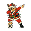Dabbing Shepherd Santa Claus Football