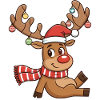 Reindeer with lights and scarf