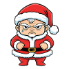 Angry Santa Claus cartoon anti christmas